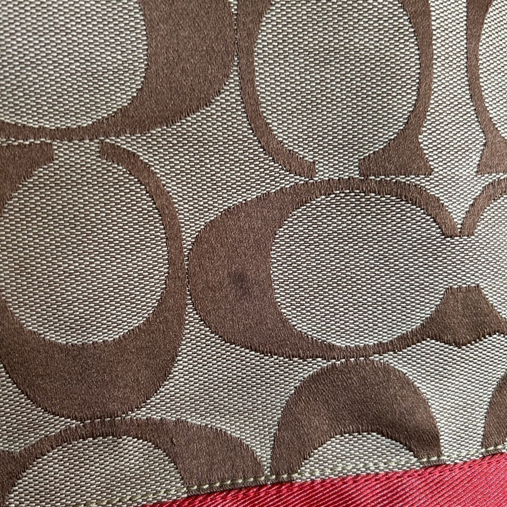 Coach, Y2K shoulder bag, red and brown​​​​ - Picture 10 of 12